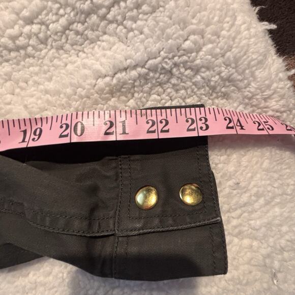 J Crew Jacket Women XS Green Full Zip Cargo Pocket Field Coated Utility - Picture 9 of 9